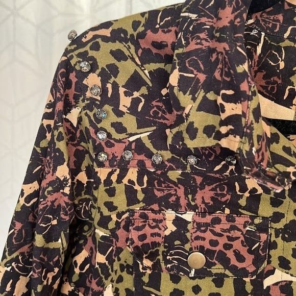 Teen Vogue For Macys Style Lab Women’s Rhinestone Button Down Jacket - Picture 3 of 8